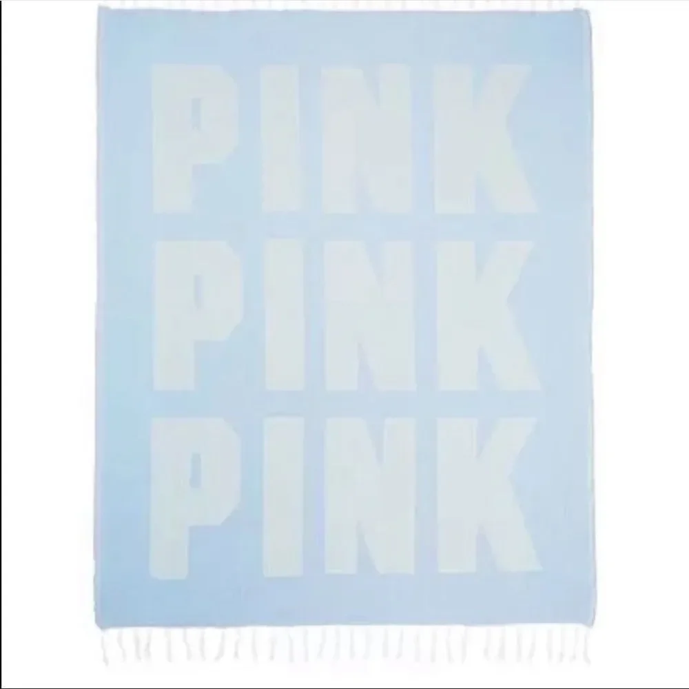 Víctorias Secret Pink Beach logo Blanket 50x60